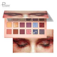 Pudaier Eyeshadow Palette  - Matte Shimmer 18 Colors - Highly Pigmented - Professional  Warm Natural   Cosmetic Eye Shadows